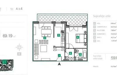 Apartament Lux 2 Camere I Vedere Lac Metrou Straulesti 8 min Finalizat - 7
