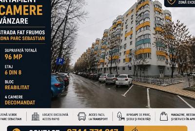 PARC SEBASTIAN,  Apartament cu 4 camere decomandat - 96mp, etaj 6 - 1