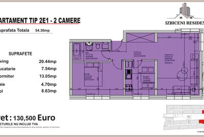 Apartament 2 Camere TIP 2E1 in complex Izbiceni Residence - 2