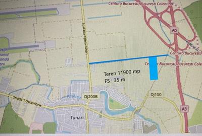 Teren intravilan cu potential! 11900 mp, DJ200, A0, A3, DJ 100, Tunari, IF - 9