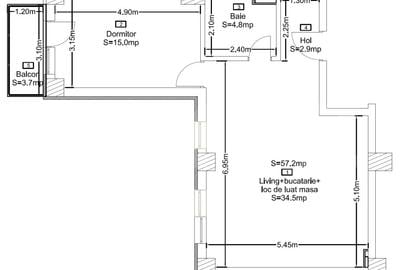 Apartament 2 camere, 57mp, bloc nou, zona Corneliu Coposu - 3
