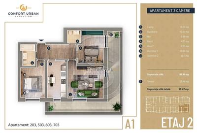 Apartament cu terasa, 3 camere, 92.47 mp - Targ Pucheni, Rahova - 8
