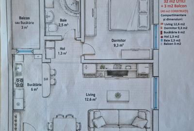 Apartament Izolat-Renovat-Utilat în Sebeș str.M.Kog bl 82 etaj2 39.900 - 11