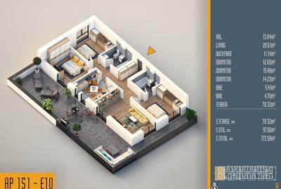 Neofort 84- apatament 4 camere bloc nou Titan Pallady terasa 78 mp, etaj retras - 10