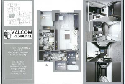 Valcom Residence Bartolomeu, Garsoniera, terasa 4.23 mp, Comision 0% - 7
