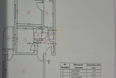 3 Camere Et.1/4 An constructie 1981 Zona Apusului - 12