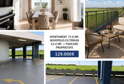 Apartament 73.6 mp. Novopolis cu terasă 23.4 mp. + parcare proprietate - 17