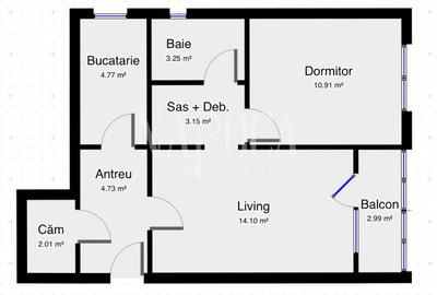 Apartament cu 2 camere decomandat în Grigorescu