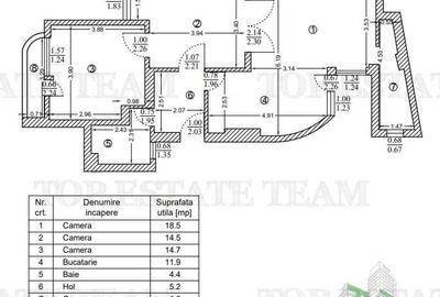 Apartament cu 3 camere semidecomandat în Armeneasca