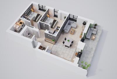 Apartament 3 camere | Complex nou cu boxe și parcări subterane disponibile - 12