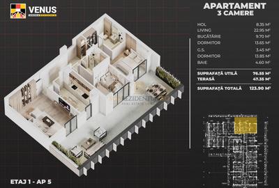 Metrou Aparatorii Patriei - Apartament 3 camere, 124 mp, imobil nou - 8