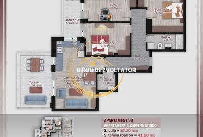 Decomandat Penthouse Terasa vedere libera zona verde Pallady Metrou - 7