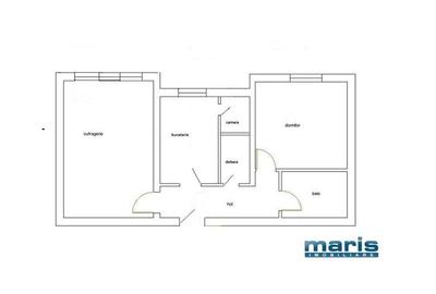 Tudor B.dul 1 Dec 1918, apartament 2 camere parter - 1