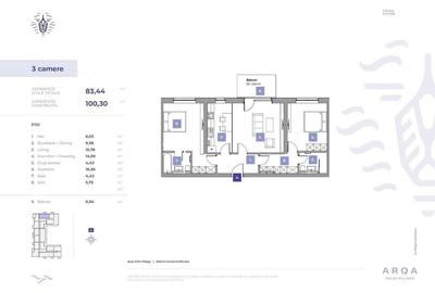 Prima închiriere | Apartament 3 camere | Parcare subterană | Jolie Village - 12