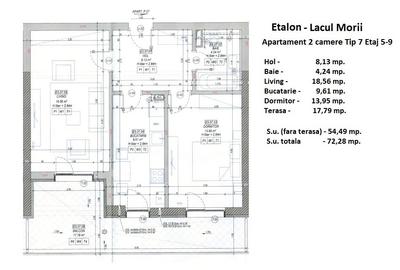 Ultimele Apartamente cu 2 camere,centrala proprie,zona Lacul Morii,TVA inclus - 51
