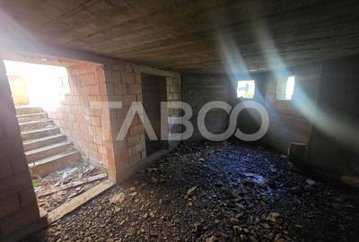 Teren de vanzare 436mp intravilan cu fundatie cu proiect casa Rasinari - 7