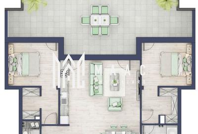 Penthouse cu 3 camere nedecomandat în Turnișor