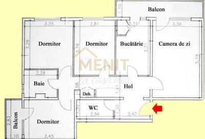 Apartament 4 camere Nord Mega Image - 10