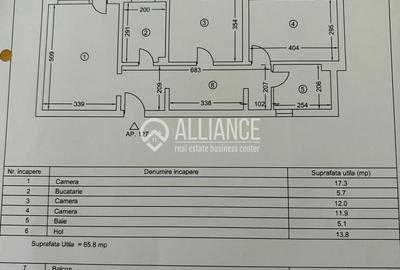 Tomis Nord Ciresica (C0D06) apartament 3 camere 68 mp - 10