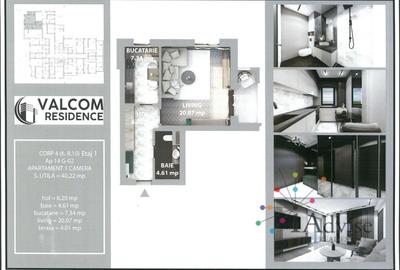 Valcom Residence Bartolomeu, Garsoniera, terasa 4.01, Comision 0% - 7