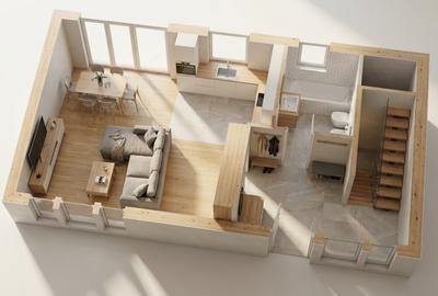 Duplex cu 4 camere în Florești