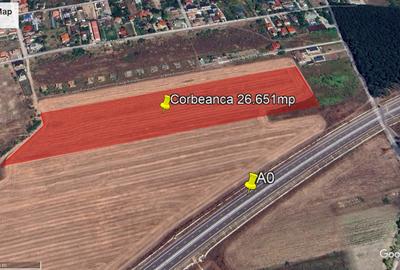 Teren premium rezidential sau industrial 26.651mp Corbeanca – acces la A0 si DN1 - 1