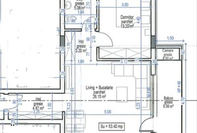 Apartament cu 2 camere semidecomandat în Florești
