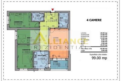 4 CAM 99 MP CAVAR RESIDENCE 2023 | ET. 1 | 2 BĂI | DRESSING 5M - 13