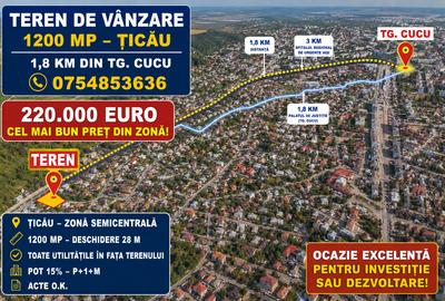 Teren Construcții intravilan de 1200 mp, în Central
