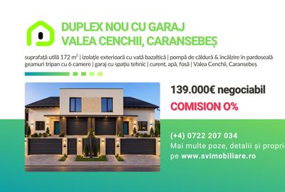 Comision 0 -Duplex nou cu garaj | Valea Cenchii, Caransebeș - 1
