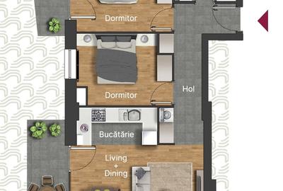 QUARTIER GRAMONT | Parcul Carol | etaj 2 | S=74 mp | parcare subterana - 20