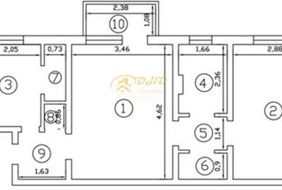 Apartament cu 2 camere semidecomandat în Podu Roș