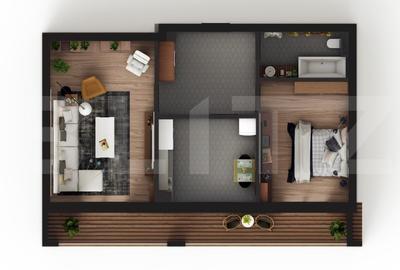 Apartament de 2 camere, decomandat, etaj intermediar, zona Visani - 8