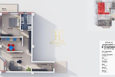 Apartament 2 camere 68 mp Bucium 85000 euro - 8