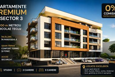 0% Comision | 2 camere Sector 3 | Proiect nou | 900 m metrou Nicolae Teclu - 2