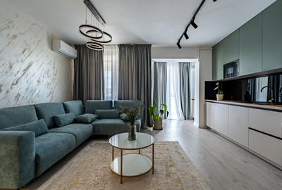 Apartament cu 2 camere semidecomandat, mobilat în Pipera