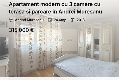 Apartament modern cu 3 camere cu terasa si parcare in Andrei Muresanu - 1