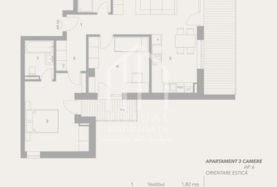 Apartament 3 camere de vanzare in Sibiu - 72,22 mp si balcon -Turnisor - 3