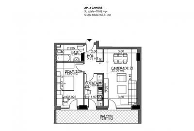 Proiect premium - zona Campus, apartament decomandat cu 2 camere de vanzare. - 11