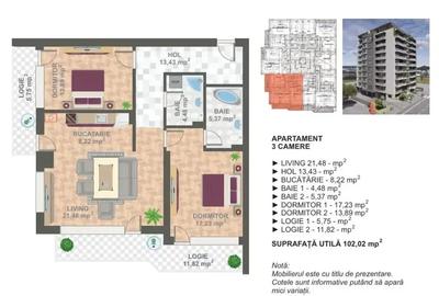 Apartament 3 camere lux, spectaculos, nou | 13 Septembrie | Comision 0 - 9