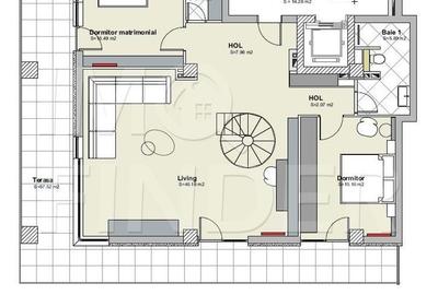 Penthouse Buna Ziua, 150 mp utili  + 200  mp terasa, SMART HOME - 10