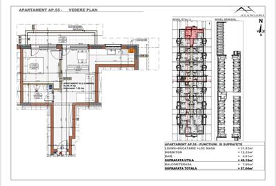 Apartament cu 2 camere în Florești