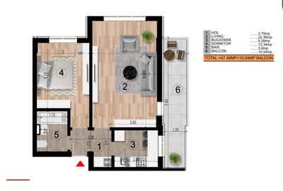 Apartament cu 2 camere Dcomandat, Bloc Nou, Dimitrie Leonida - 2