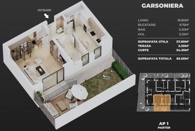 Garsoniera spațioasă/grădină proprie 25mp/700 metri Șoseaua Olteniței - 7
