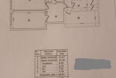 Zona Romana Amzei Demisol 82 mp fost Club curte - 1