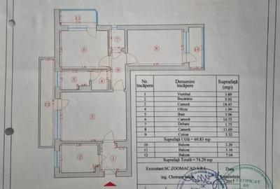 APARTAMENT 3 CAMERE | 3 BALCOANE | 75 MP | ETAJ 8 | METROU 4 MIN - 12