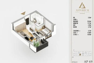 2 CAM TIP STUDIO , BLOC NOU,  PALLADY, ASTORIUM LIFE - 2