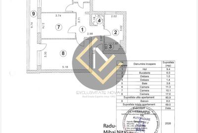 LUICA - Vanzare apartament 3 camere - bloc Anvelopat ! - 19