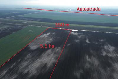 Teren intravilan 5,5 ha industrial deschidere 150 ml soseaua Constantei - 1
