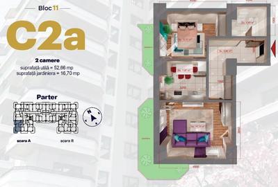 Apartament 1C, Copou, 43,4mp, 110000euro+TVA - 6